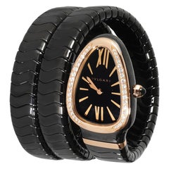 BVLGARI Serpenti Spiga 102885 SP C 35 B G Women's Watch in 18K Rose Gold/Ceramic