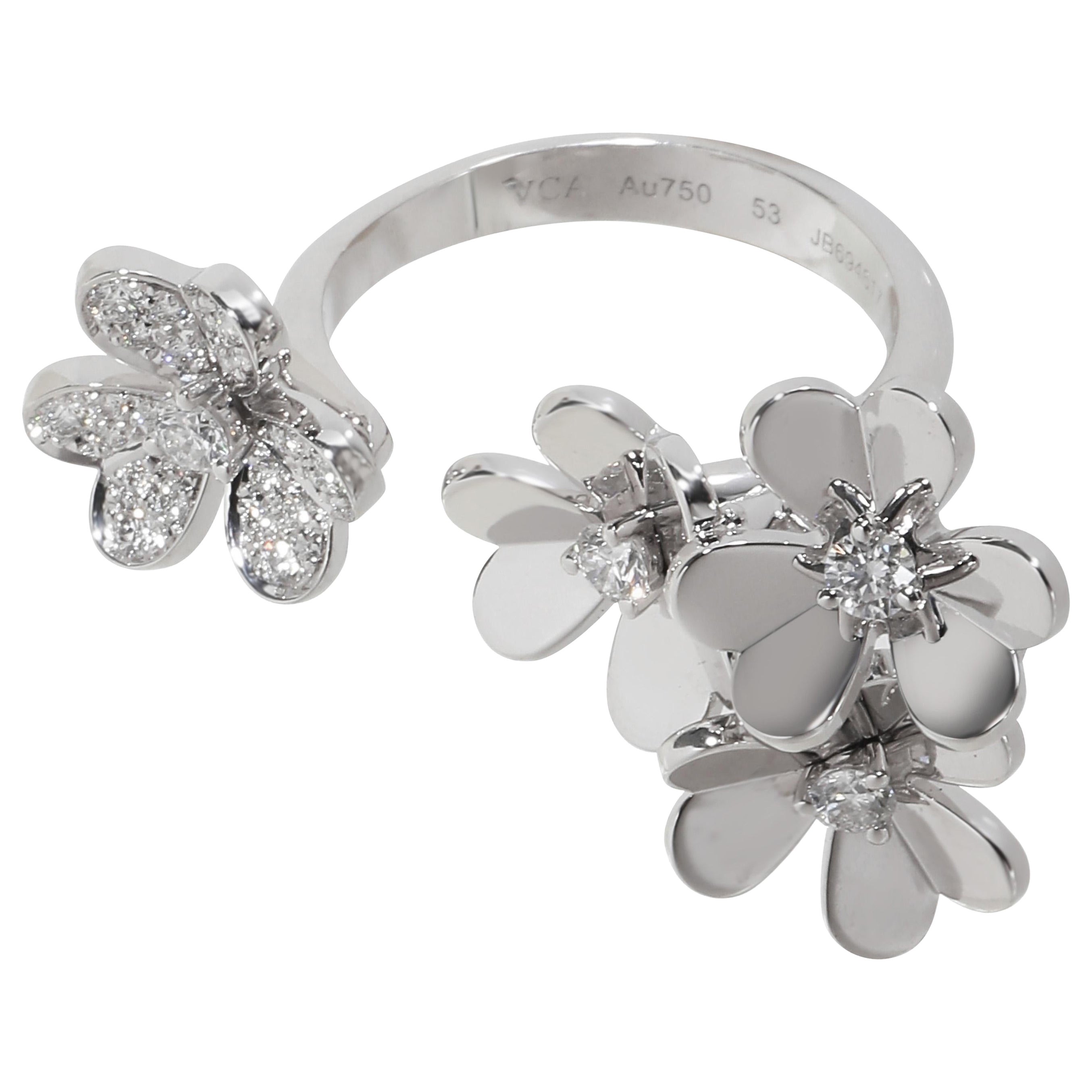 Van Cleef & Arpels Frivole Ring With Diamonds In 18K White Gold