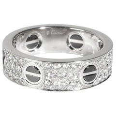 Anillo Cartier Amor, Pavé, Cerámica (Oro Blanco)