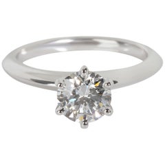 Tiffany & Co. Solitaire Engagement Ring in Platinum F VS2 1.00 CTW