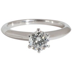 Tiffany & Co. Solitaire Engagement Ring in Platinum F VVS2 0.53 CTW