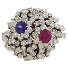 Luise Diamond Sapphire Ruby Ring 12