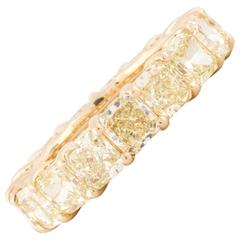 Radiant Cut Yellow Diamond Eternity Band 11