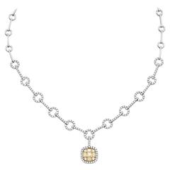 14 Karat Gold and Yellow Diamond Necklace