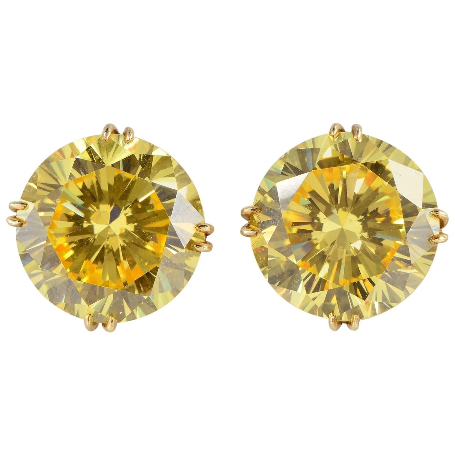 Exceptional Pair 41.60 Carat of Rare Mali Garnet Stud Earrings For Sale