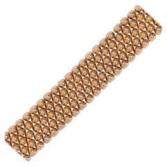 Retro 18 Karat Rose Gold 'Tank' Bracelet