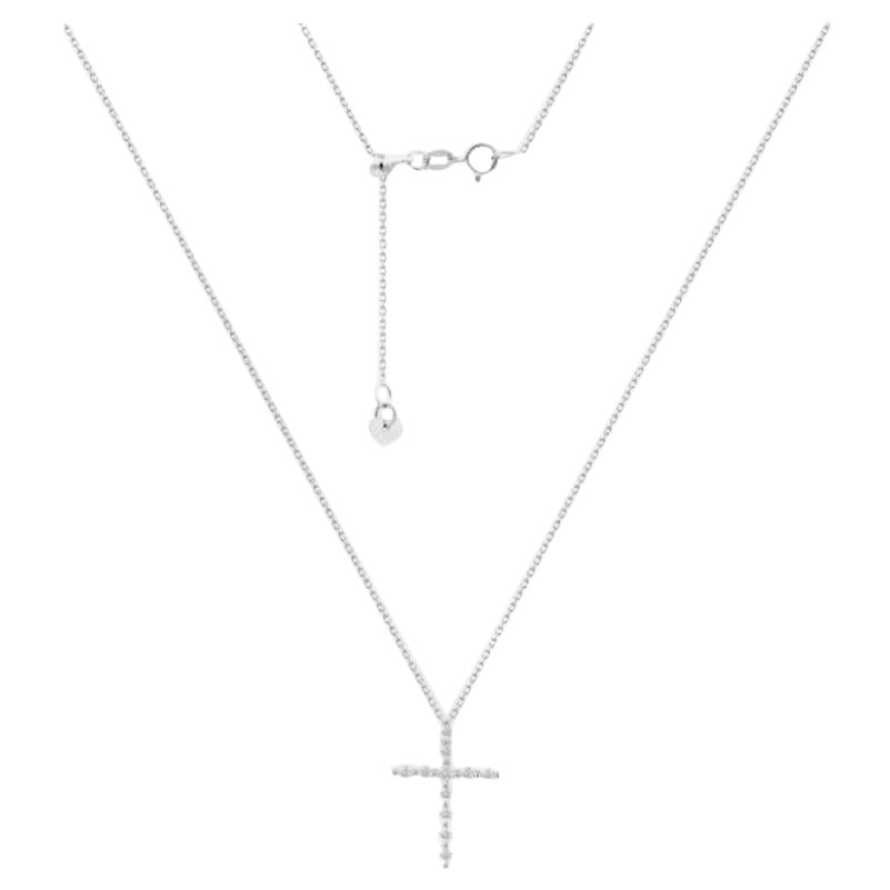 Classic Diamond White 14k Gold Necklace for Her