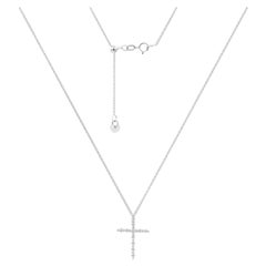 Classic Diamond White 14k Gold Necklace for Her