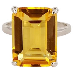 Tiffany & Co. Sterling Silver Sparklers Citrine Ring Size 6