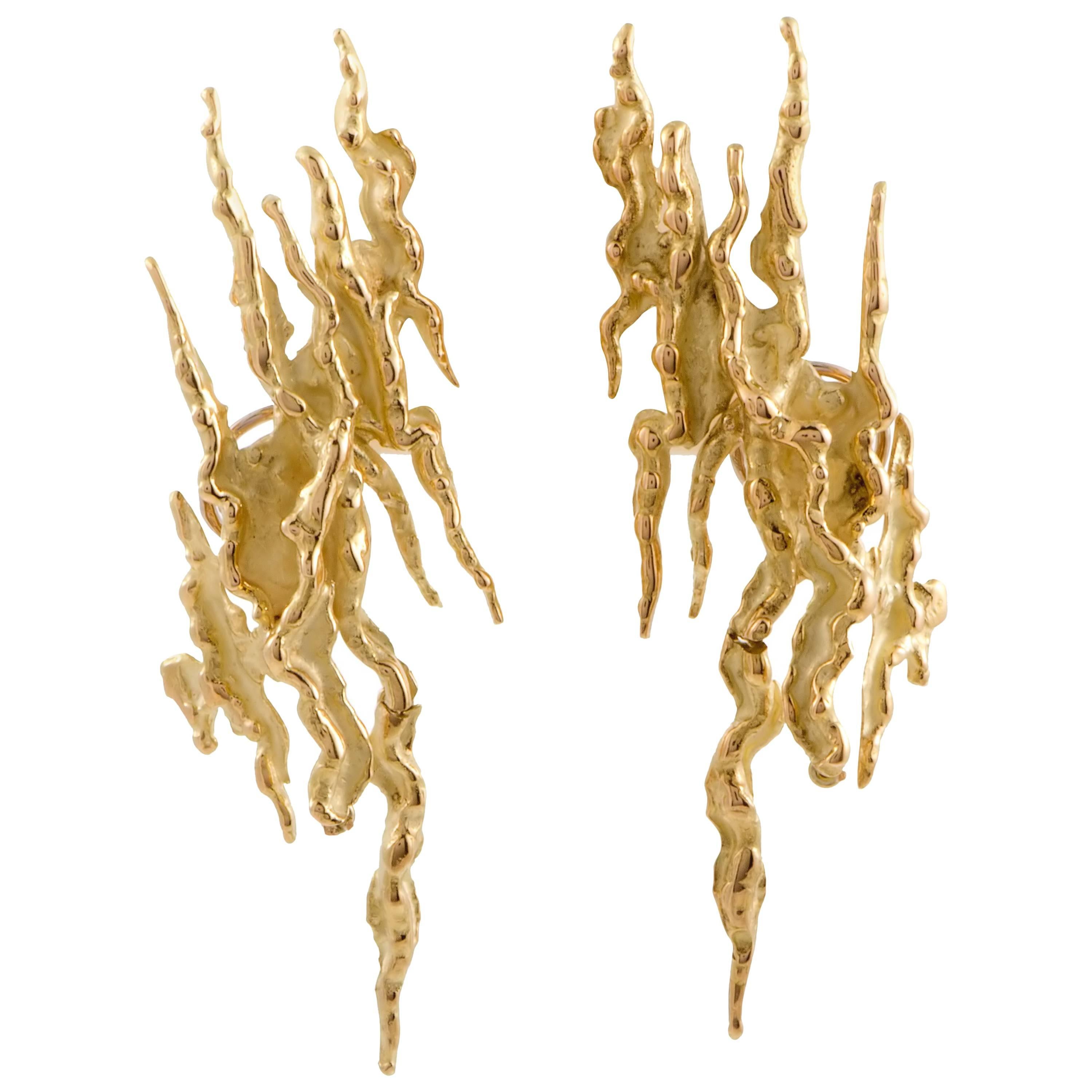 1970s Chaumet Yellow Gold Clip-On Earrings
