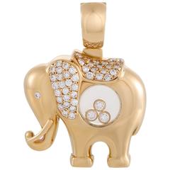 Chopard Happy Diamonds 18 Karat Gelbgold Elefantenanhänger