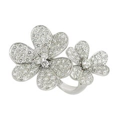Van Cleef & Arpels Bague Frivole Between The Finger en or blanc et diamants VCARB67500