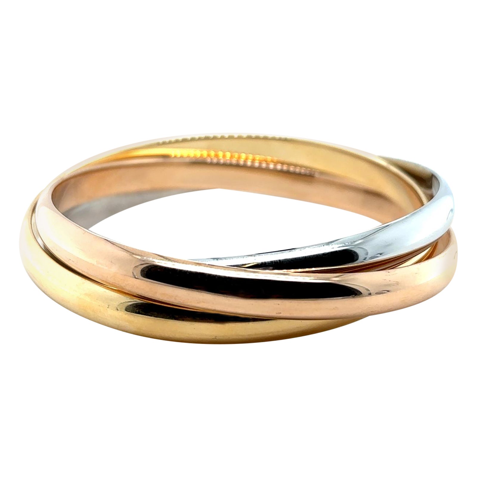 Vintage Extra-Large Cartier ‘Trinity de Cartier’ Three Bangle Bracelet