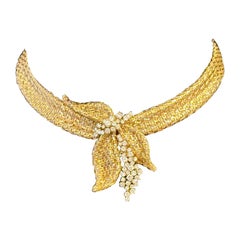 Squisita collana Vintage Mesh Gold Diamond di Meiser Zurich