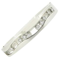 Diamond White Gold Bangle Bracelet 11
