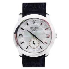 Rolex Platinum Mother of Pearl Dial Cellini Wristwatch 6