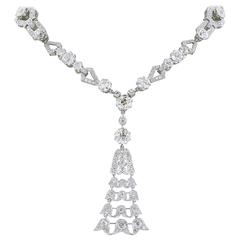 Antique 45 Carat Edwardian Sautoir Diamond Necklace