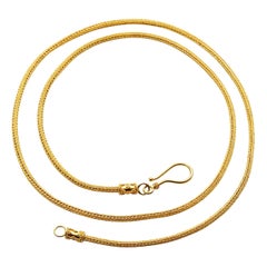 Steven Battelle tissé à la main, chaîne serpent en or 22 carats de 18 pouces