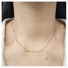 1.35 ct Diamond By the Yard Necklace