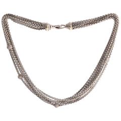 David Yurman Pavé Bead Multi-Strand Necklace