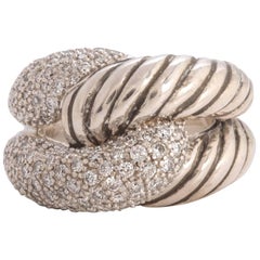 David Yurman Diamond Pave Infinity Cable Ring