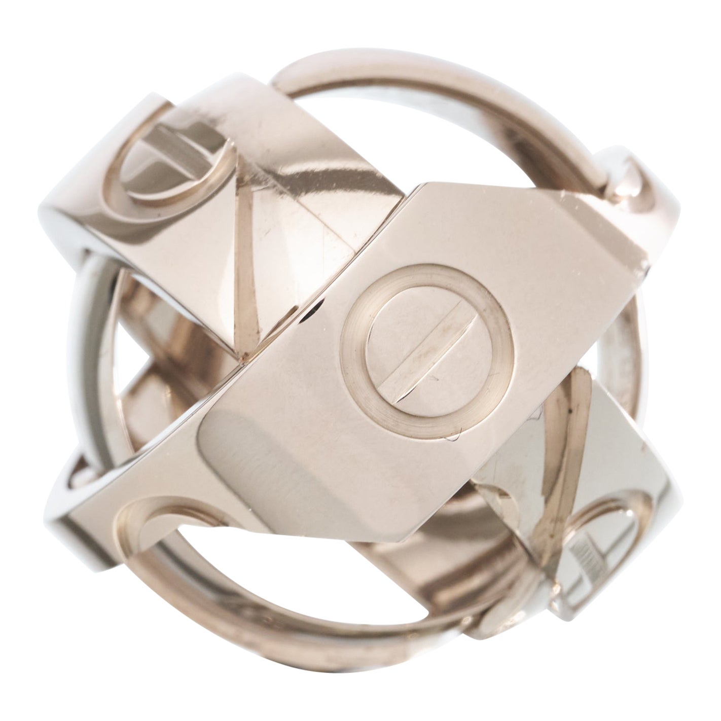 Cartier Love Ring Astro Pendant 18kt White Gold 1999 Limited Edition Box Paper For Sale