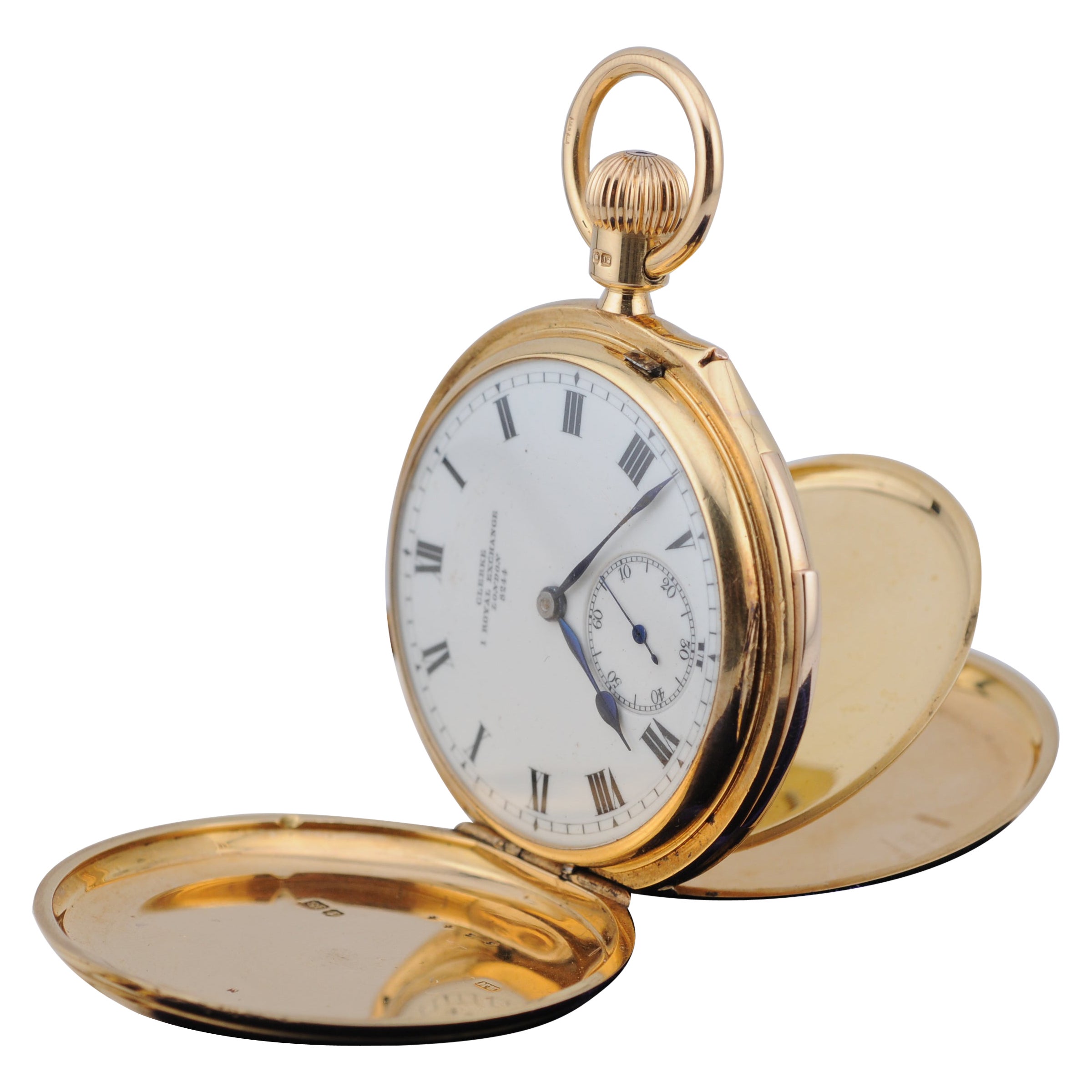 Clerke Royal Pocket Watch – 18K Solid Yellow Gold