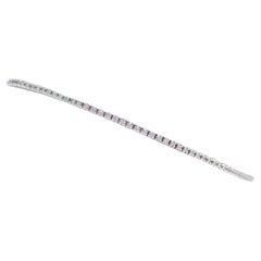 0,73 carati di diamanti, bracciale tennis in oro bianco 14 carati.
