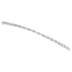 Bracelet en or blanc 14 carats et diamants.