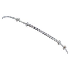 Diamanti, Bracciale moderno in oro bianco 18 carati.