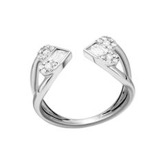 Modern Diamond 14K Gold Ring for Her