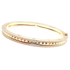 Bulgari Bvlgari B.Zero1 Rock Diamond Yellow Gold Bangle Bracelet
