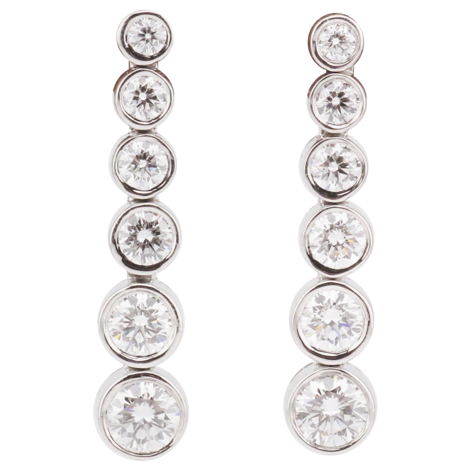 Tiffany & Co. Jazz Diamant Platin PT950 Tropfenohrringe