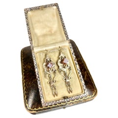 Antique 14ct Gold Edwardian Carved Sardonyx Cameo Earrings