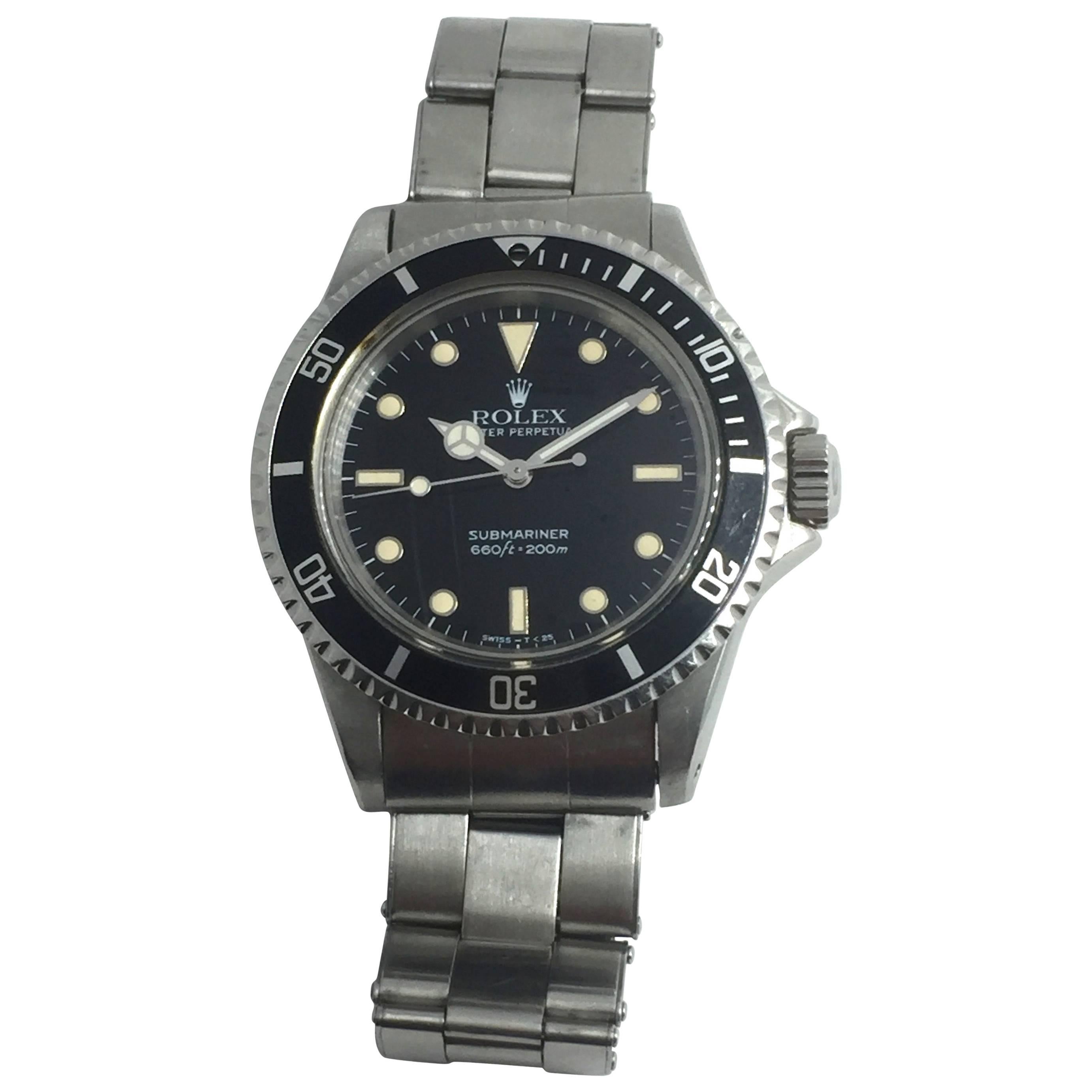 Rolex Stainless Steel Oyster Perpetual Submariner Automatic Wristwatch Ref 5513 