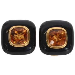 Onyx and Citrine Earrings 7