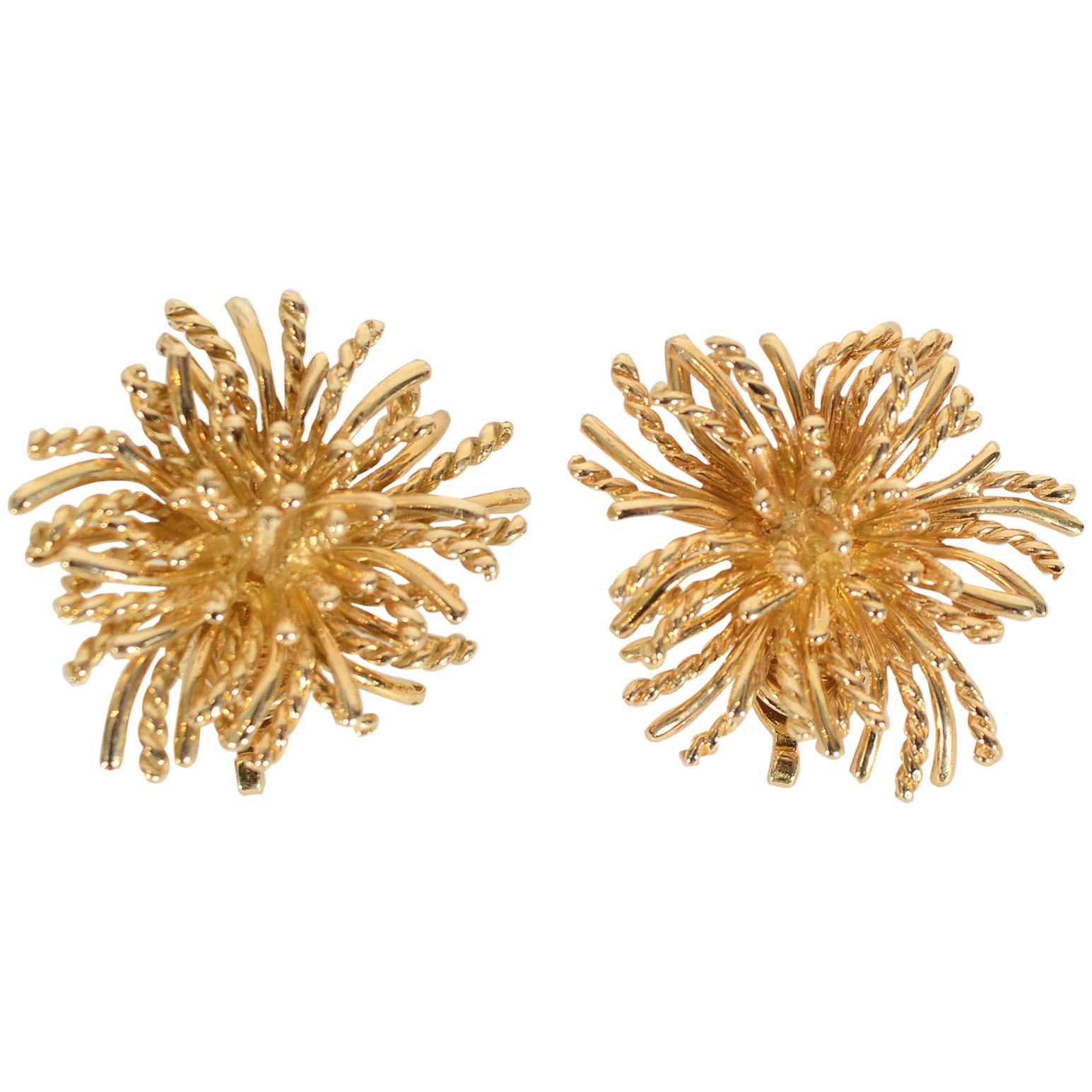 Tiffany & Co. Anemone Gold Earclips