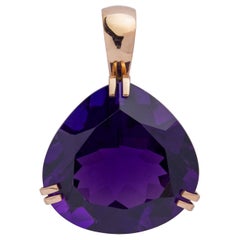 Pendentif en or rose 9 carats et améthyste