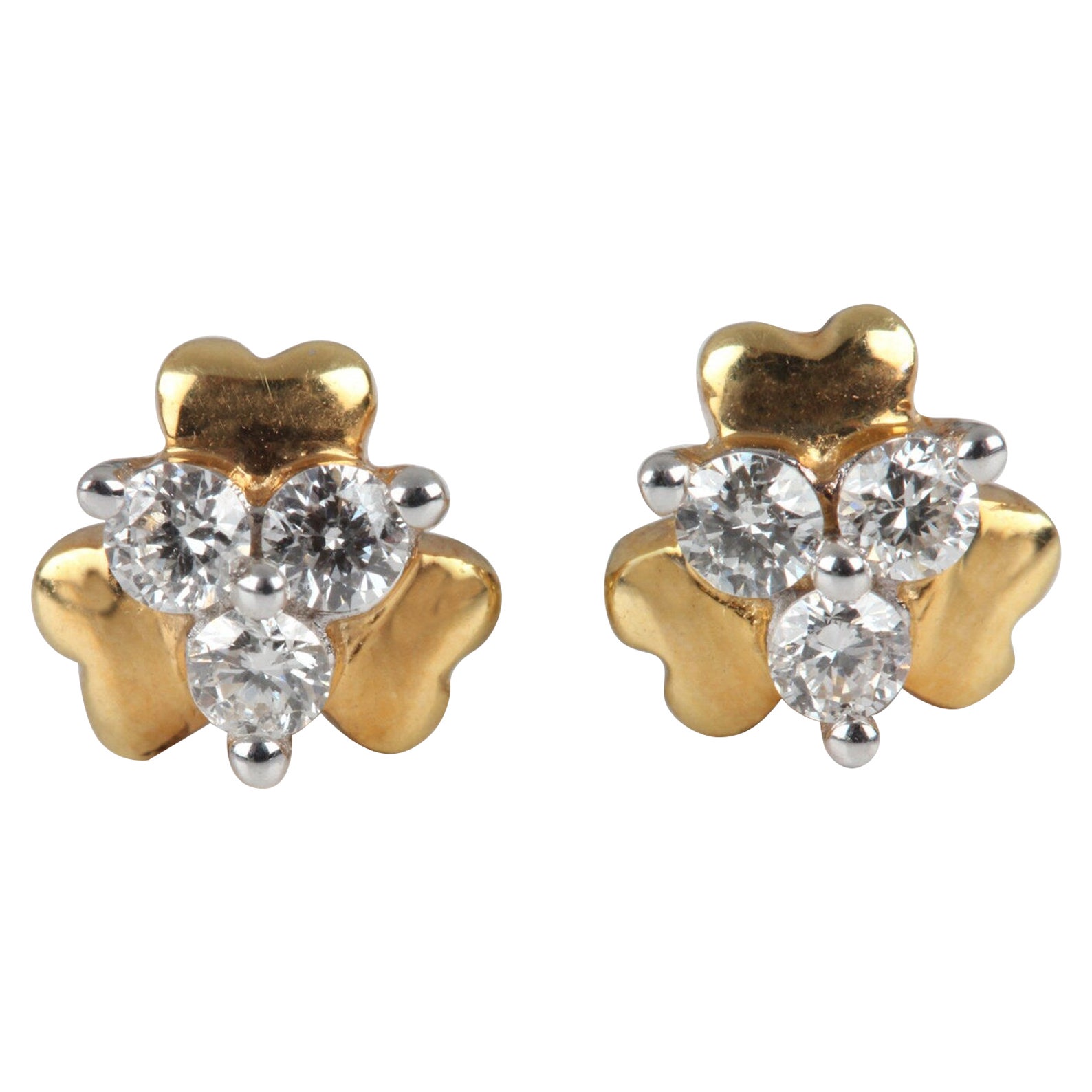 Natural Diamond Elegant Wedding Earring 14k Yellow Gold Minimalist Studs For Her