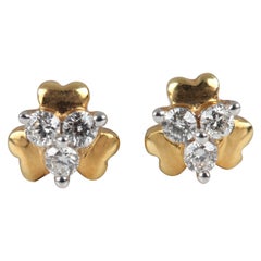 Eleganter natürlicher Diamant-Ehering 14k Gelbgold Minimalistische Ohrstecker für sie mit natürlichen Diamanten