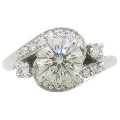 Anillo de Diamantes Vintage 1,48 TQW Certificado GIA