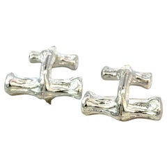 Tiffany & Co Estate Bamboo Cufflinks Sterling Silver 10 Grams