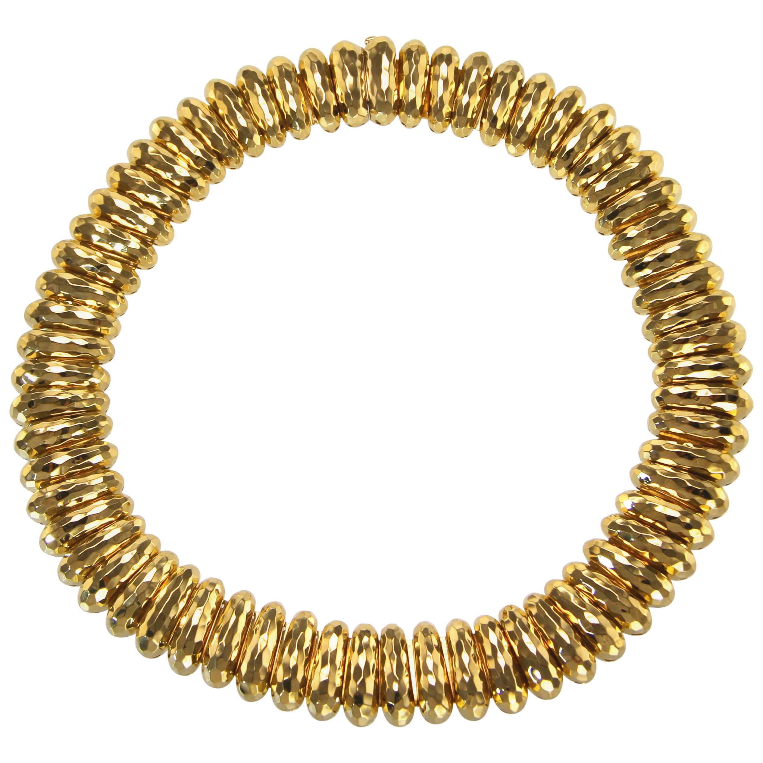 Henry Dunay Hammered Gold Necklace