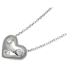 TIFFANY & Co. Collar Colgante Corazón Etoile Platino 3 Diamantes