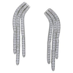 Orecchini a goccia con pavé di diamanti Cartier Vintage