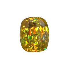 Beautiful Yellow Golden Sphene 2.40ct Cushion Jewelry Gemstone Madagascar