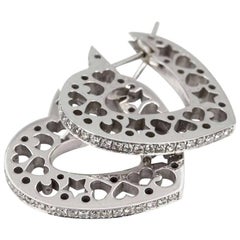 David Morris Diamond Heart Earrings