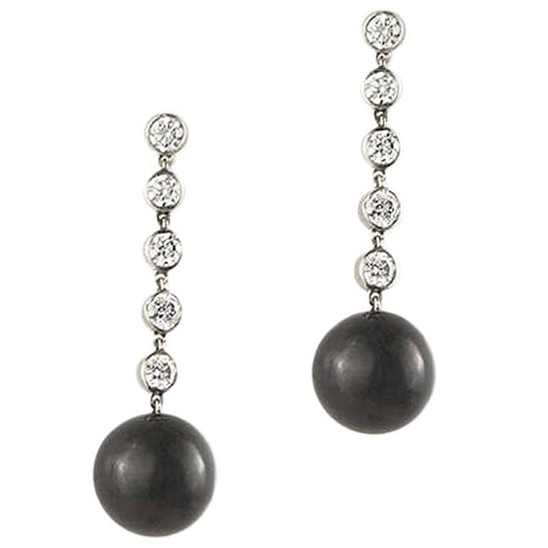 Tiffany And Co Ziegfeld Diamond Onyx Drop Earrings At 1stdibs Tiffany Co Ziegfeld Diamond And Onyx Drop Earrings For