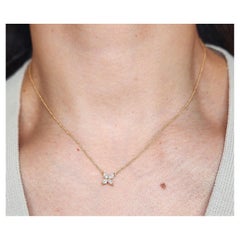 0.25 Marquis Flower Diamond Pendant