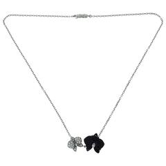 Cartier "Caresse d'Orchidées par Cartier" Diamond Necklace with Black Onyx